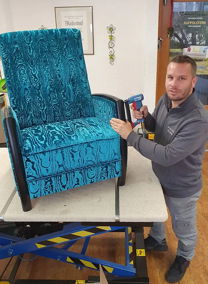 Sessel in der Werkstatt